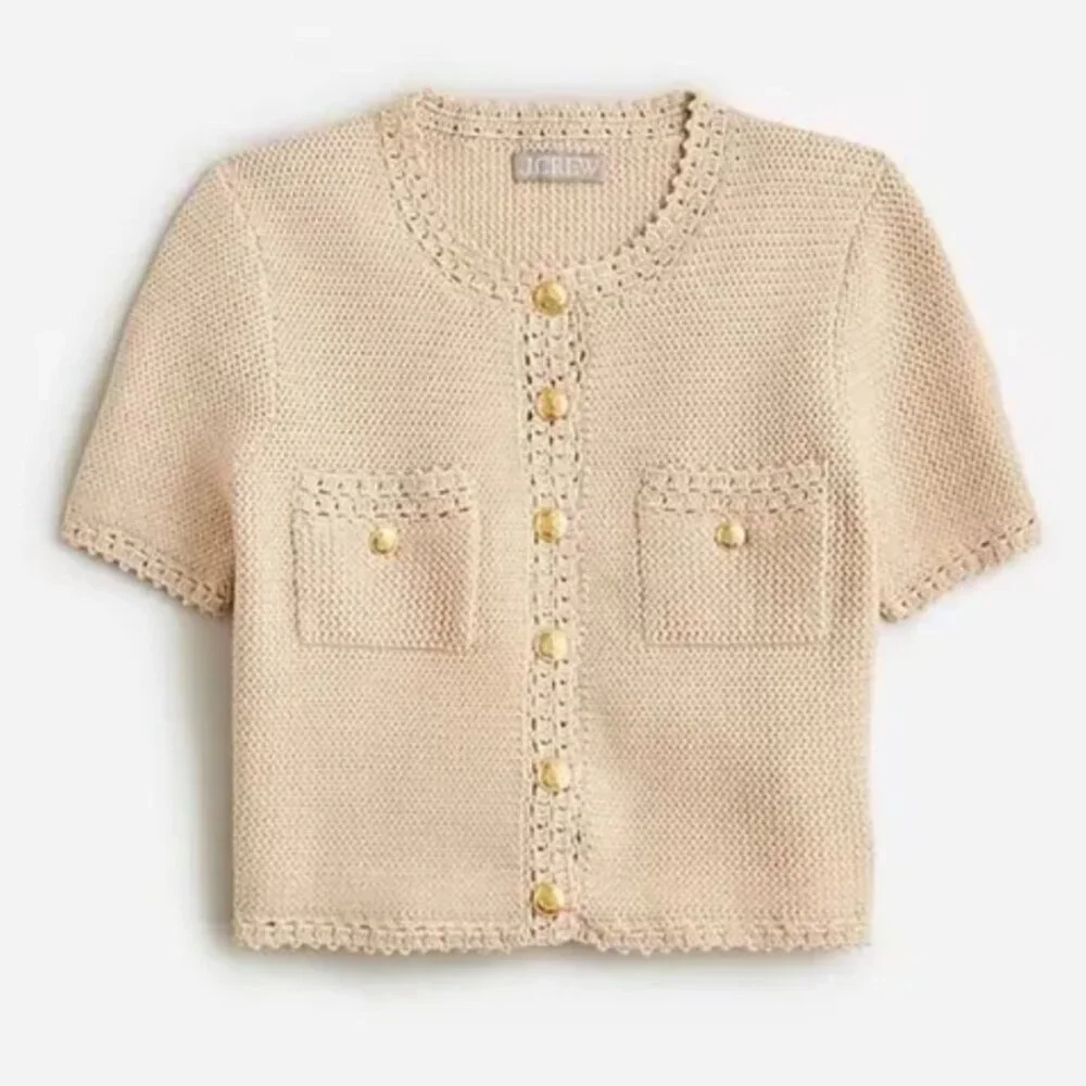 J.Crew Lady Crochet Jacket – Cream (Petite Friendly) - Picture 2 of 3